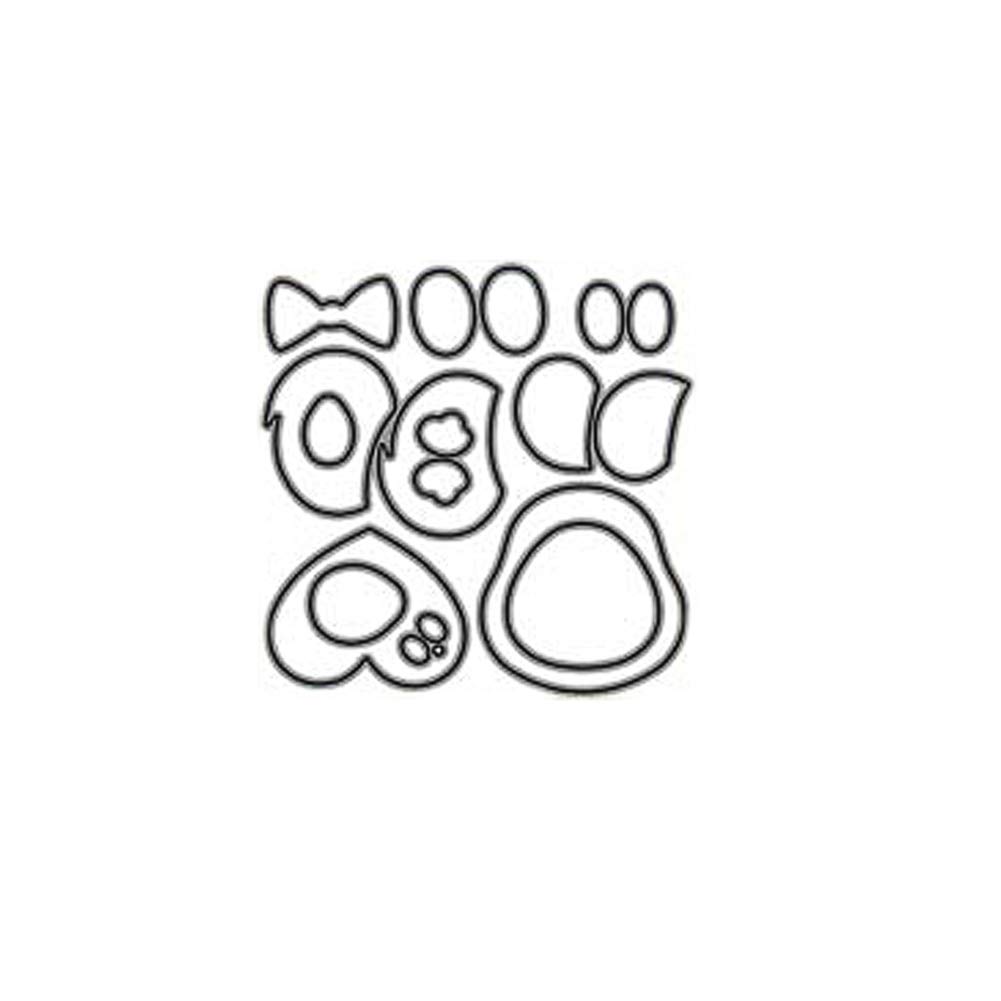 Fustelle per la creazione di biglietti, fustelle in metallo a forma di koala, fai da te, scrapbooking, biglietti di carta, stencil decorativi