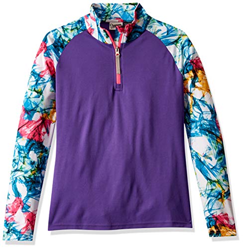 Spyder Girls' Surface Zip T-Neck