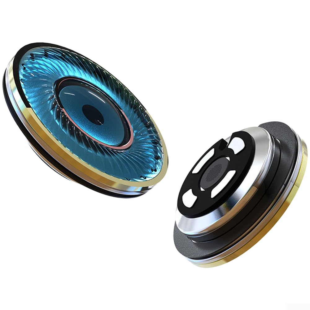 Driver a testa piatta da 15,4 mm, 300 Ohm, con risposta dei bassi profondi e tecnologia Helmholtz per kit di montaggio auricolari personalizzato (nero)