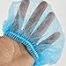 QIANCAIWANG 10 Pack Hair Nets, Disposable Bouffant Caps, Hair Caps, 21 Inches Hairnets for Men, Women, Food Service Workers (10, Blue)