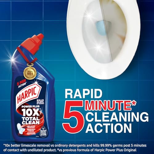 Image of Harpic Disinfectant Toilet Cleaner Liquid, Original - 600 ml (Pack of 3) | India's # 1 Toilet Cleaner