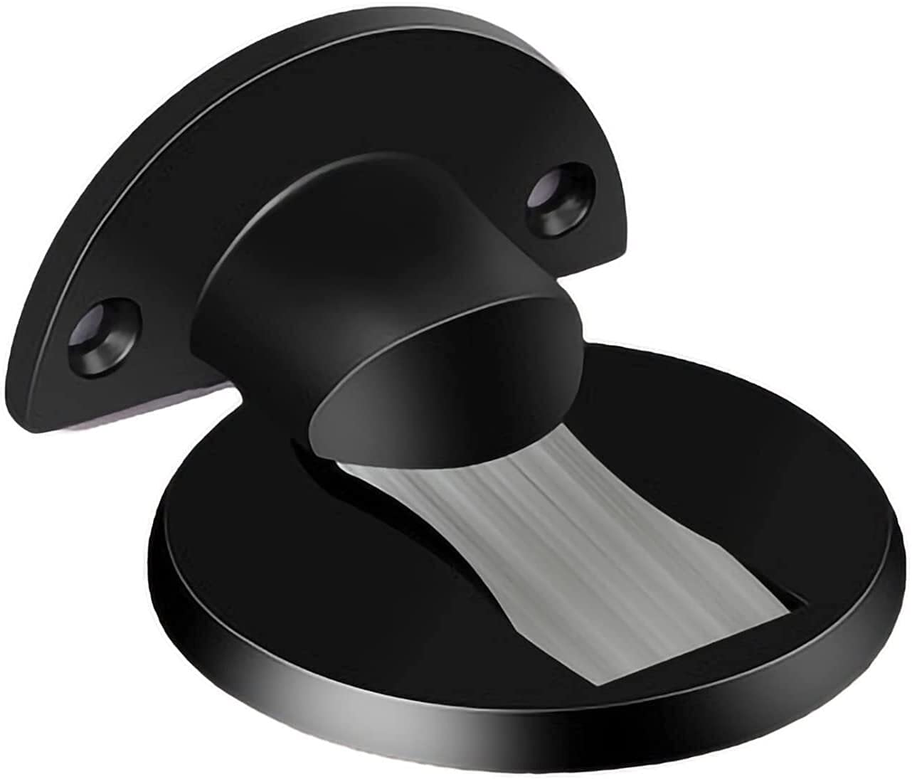 Sbziojhdr Black Door Stop， Magnetic Stainless Steel Hidden Catch Floor Nail-Free Doorstop Double-Sided Adhesive Tape Metal Door Stoppers(Black)