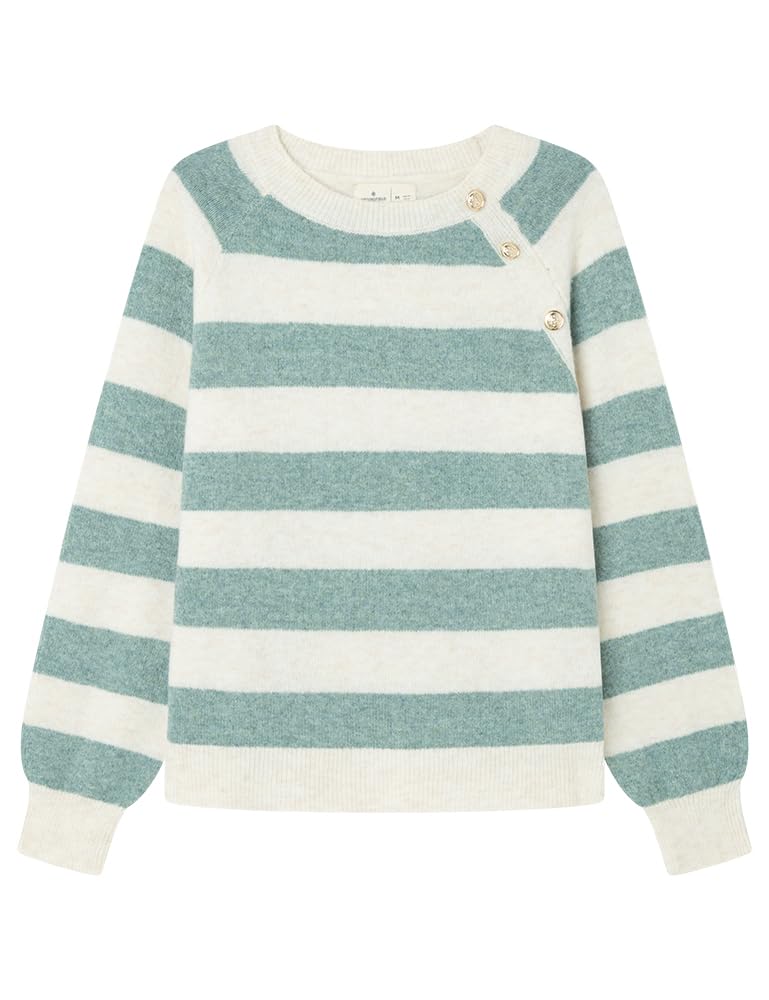 SPRINGFIELD Women's 3.t/Gym.ap. Sweater Raya Botón Jersei, Mint Green, M
