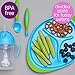 b.box 4 in 1 Baby Feeding Set | Includes Sippy Cup, Cutlery Set and Divided Plate | BPA Free, Dishwasher Safe | for Toddlers & Babies 6 mo+ (Ocean Breeze)