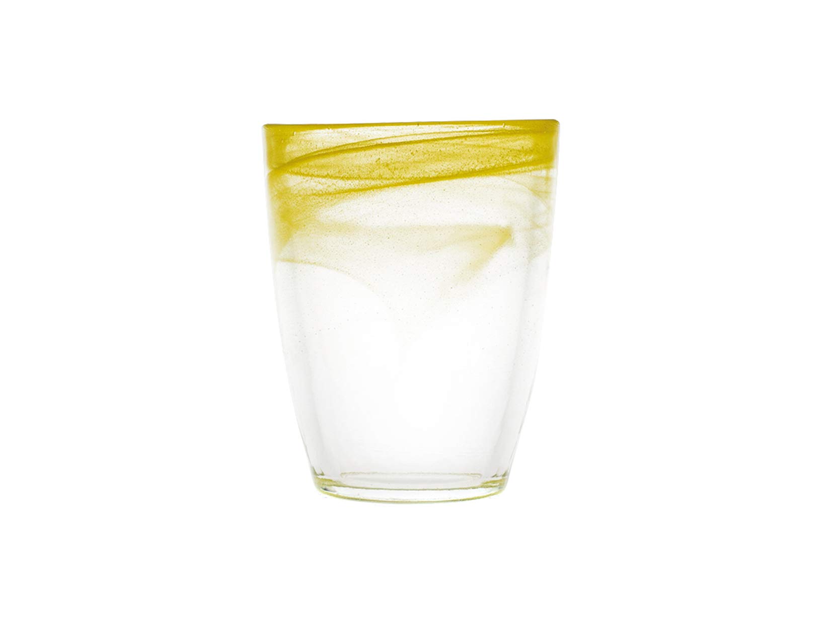 H&H Alabastro Set 9 Bicchieri, Vetro 230 ml, Multicolore, 9x9x11 cm, 9 Unità