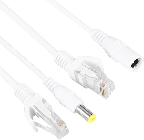 Miniatura 5 de 10 pares de cámaras de red Poe Rj45 cable, adaptador de alimentación a través de Ethernet inyector + divisor CC 12 V.