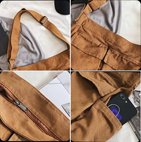 Hobo Bag Women Canvas Messenger Bag Large Satchel Bag College Bag Crossbody Bag Shoulder Tote Handbag 2023 #TOP5