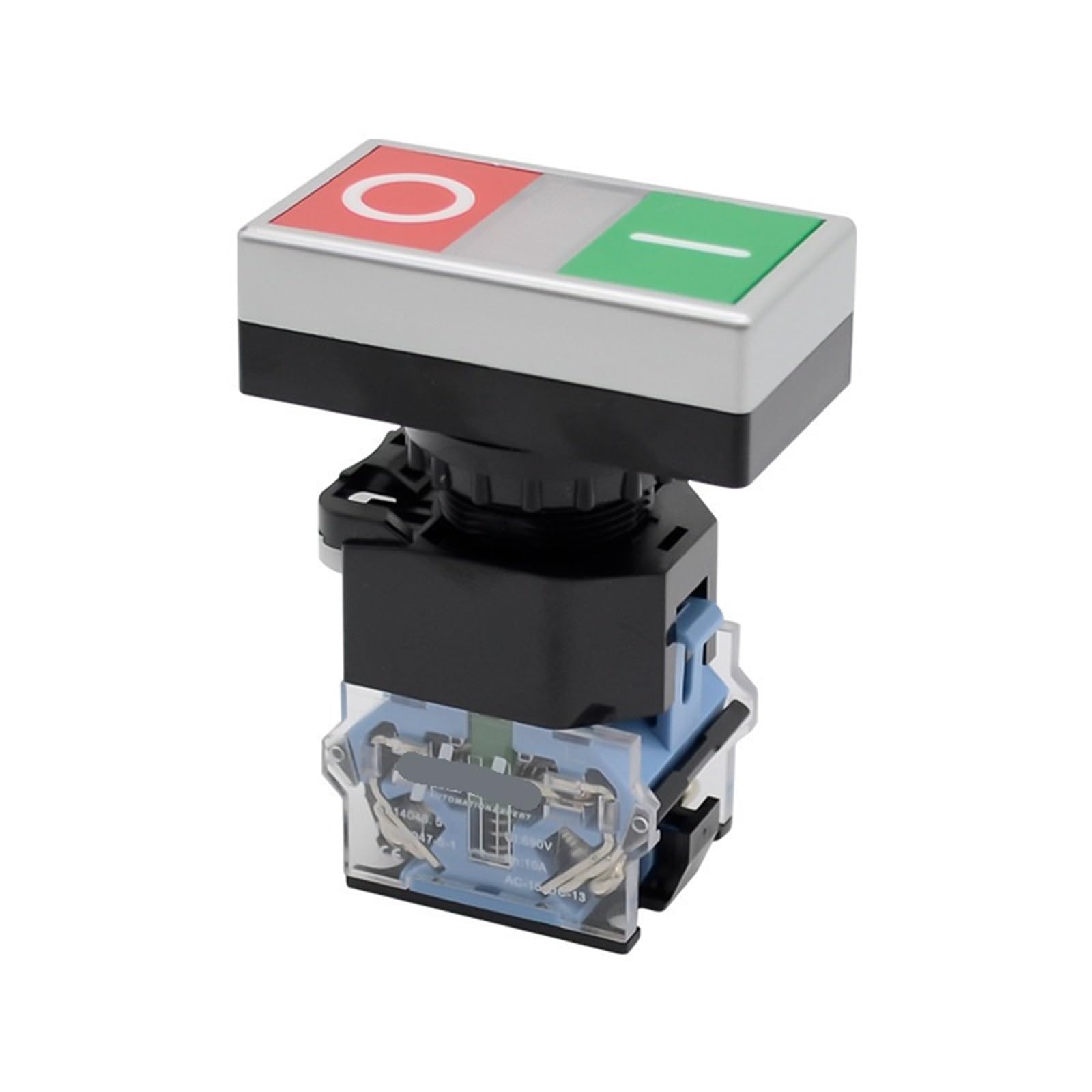 Interruptor de botón doble HD8-11RG con dos controles mecánicos abiertos 3