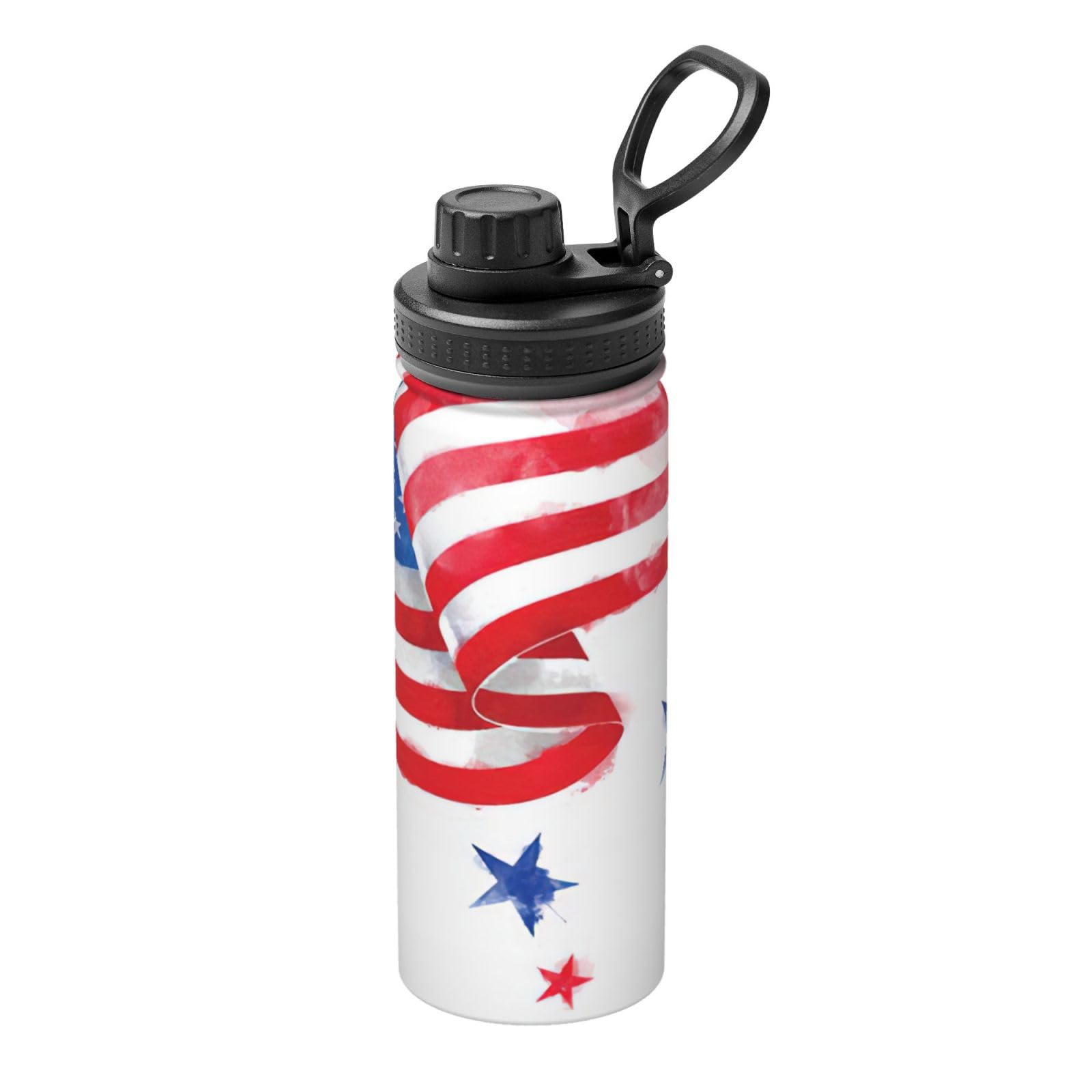 Kfjghhl Insulated Stainless American Flag And Stars Steel Water Bottle For Sport Gym Travel Leak Camping Hiking Hydration