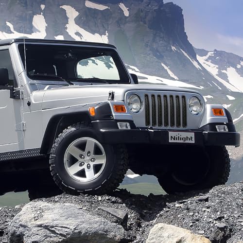Image of Nilight 7Pcs Front Grille Trims Inserts Cover Guard Fit for 1997 1998 1999 2000 2001 2002 2003 2004 2005 2006 Wrangler TJ & Unlimited