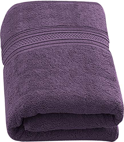 Utopia Towels - Luxurious Jumbo Bath Sheet (90 x 180 cm, Plum) - 700 GSM 100% Ring Spun Cotton Highly Absorbent and Quick Dry Extra Large Bath Towel - Super Soft Hotel Quality Towel