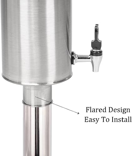 Miniatura 7 de FireHiking Estufa de leña Tanque de agua para estufa de 2.36 pulgadas, tubo de acero inoxidable, para camping, estufa de tienda caliente, calentador