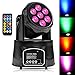 Lampe de scène à tête mobile DMX512 4 en 1 Mini lampe de fête à LED RGBW, adaptée pour DJ, discothèque, bar, soirée club (avec télécommande)