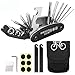 WELLXUNK® Riparazione per Bici Strumento, 16 in 1 Kit Bicicletta Riparazione, Attrezzo Multifunzione da Bici con Borse di stoccaggio e Pneumatico Patch, Kit Riparazione Bici per Mountain City Road