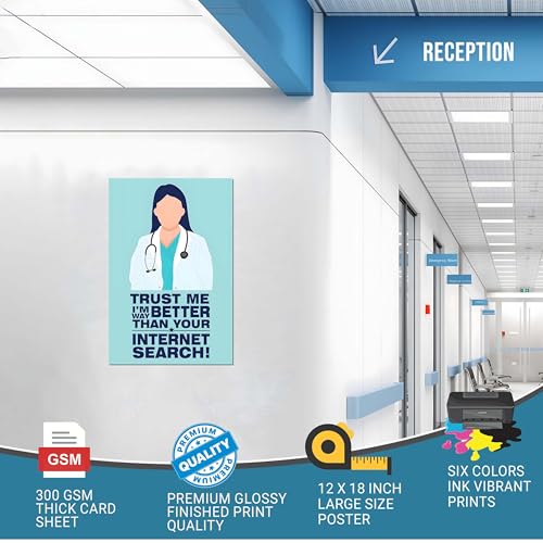 Image of Clinic Posters for Wall | Hospital Posters for Wall Art | Wall Posters for Dental, Eye Hospital, Orthopedic, Baby Clinic | Clinic Stickers for Room Decor | Hospitals Related Wall Decor Items