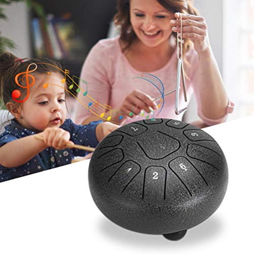 Ghzste Steel Tongue Drum, 11 noten 6 inch handpannentrommel voor volwassenen en kinderen, stalen trommel-percussie… - Image 4