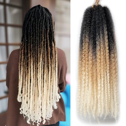 XSASLYET Marley Twist BraidIng Hair, Cuban Twist, 24 In,8 Packs,1B/27/613