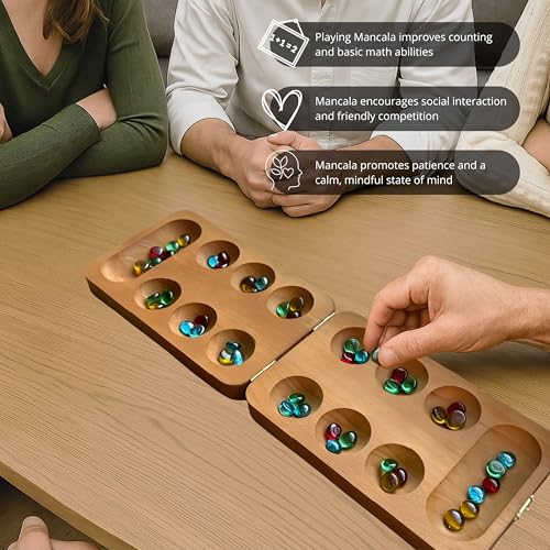 sungka Mancala juego de mesa clásico de 2 jugadores miniatura 4