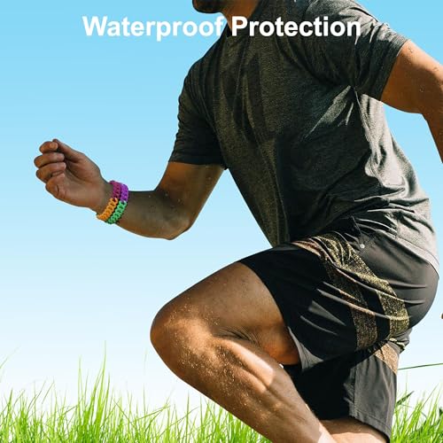 12 pack rainbow mosquito repellent bracelets for adults and kids deet-free insect amp bug repellent bands individually wrapped repellent wristbands for outdoor camping traveling