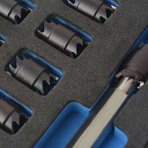 Ordellia Lot de 13 fraises à souder HSS pour atelier et garage, 10 têtes de fraisage, 2 tiges de foret, coupe-points de 9,5 mm, pour réparation de voiture, montage, démontage et carrosserie – vue 2