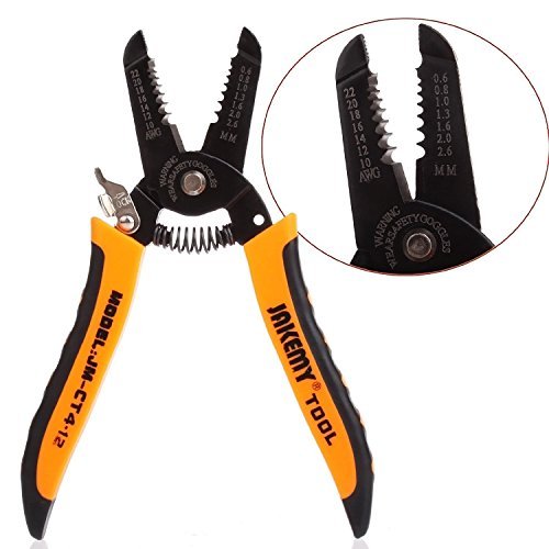 TECKING Wire Cutter Pliers Stainless 10 to 22 ga 0.6 to 2.6mm for Network Telephoe Cable