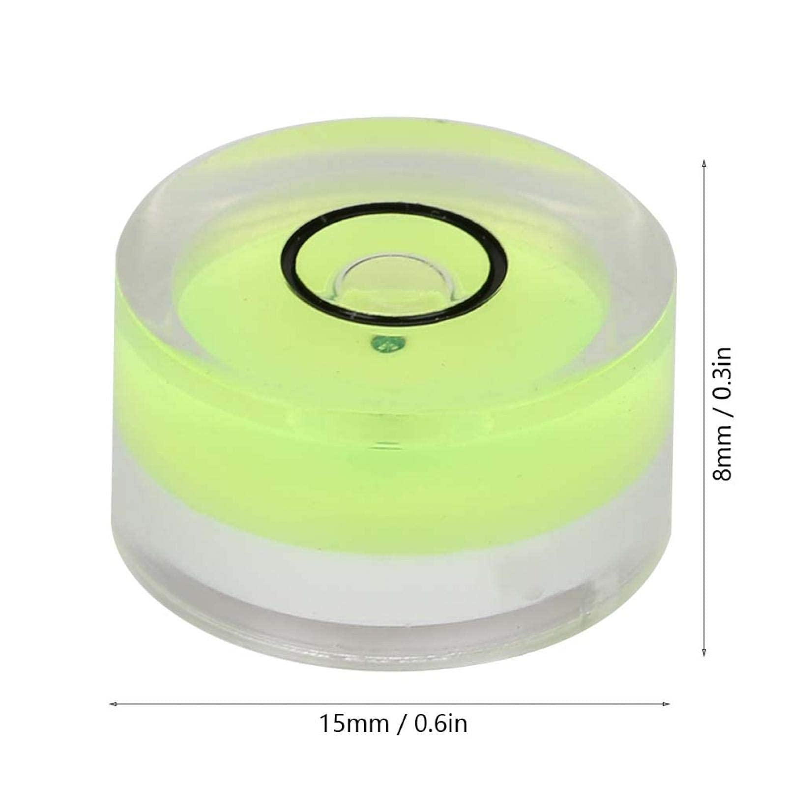 5 Pezzi Livella Circolare Bolla, Mini Livella a Bolla, 15mm di Diametro, per la Calibrazione Orizzontale del Bilanciamento, Bilancia Elettronica, Piattaforma Telecamera