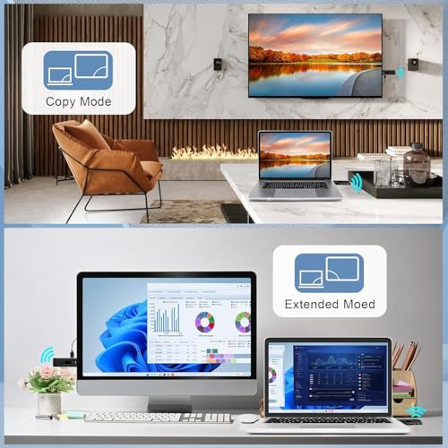 Image of ETZIN Wireless HDMI Transmitter and Receiver 1080P, 2.4G /5G 160FT HDMI Extender with LED Display for Streaming, Monitor from Laptop /PC /TV EPL-1404H