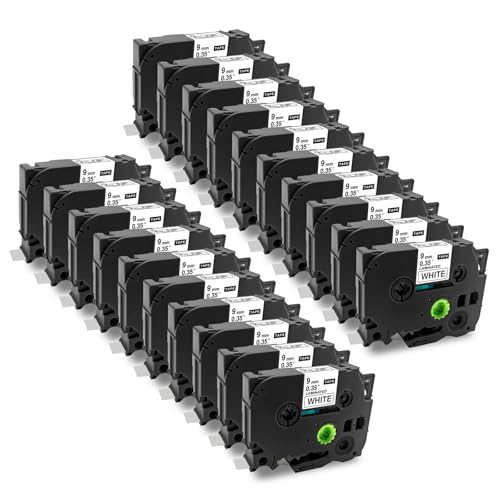 Sluxjet �݊� �s�[�^�b�` �e�[�v 9mm�� ���n������ TZe-221 Tz-221 �e�v�� �u���U�[�H�� �s�[�^�b�`�L���[�u P-touch �ėp �e�[�v�J�[�g���b�W ����8m P�^�b�` �@��Ή� PT-P710BT PT-2500PC 20�Z