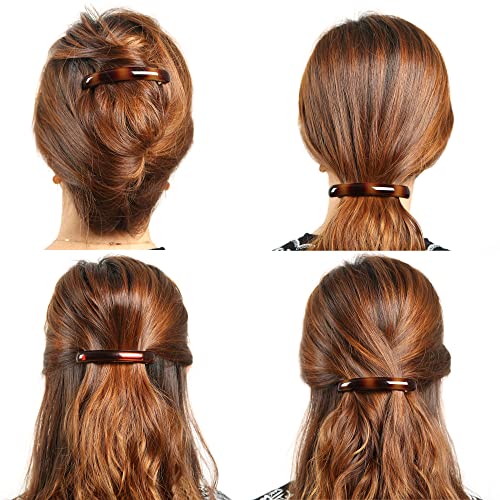 Set de 3 pinzas para cabello estilo carey miniatura 4