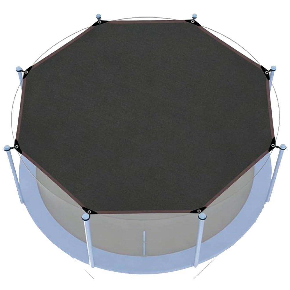 Trampolin Sonnenschutz Abdeckung Ø 305cm, Trampolin Überdachung Abdeckung für 8-Stangen-Trampolin, UV-Beständiges Sonnenschutznetz, Trampolin Zubehör für Outdoor, Hinterhof, Spielplatz