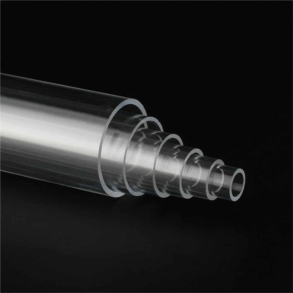 Tubo acrílico rígido transparente, 2 tubos acrílicos transparentes de 20 a 50 cm de largo for acuario, riego de jardín y acuario.(90MM*20CM)