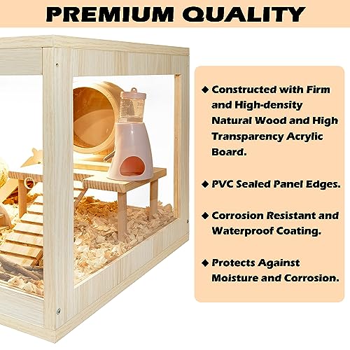 Prolee HSCOMT002 Hamster Habitat Chewproof, Mice And Rat Habitat With Transparent Sides, Hamster Cage thumb #4