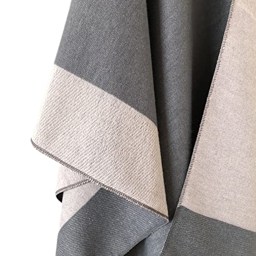 Plaid Shawl Wrap Open Front Poncho Cape Cardigan Gift3