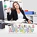 Custom Name Plate for Desk - Desk Name Plate Personalized - Acrylic Office Desk Accessories - Teacher Appreciation Gifts for Coworkers Employee Staff Boss - Office Decor for Women (Teacher Flowers)