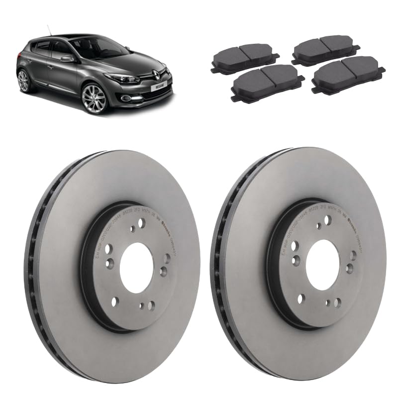 Kit dischi 280mm e pastiglie freno anteriori compatibile con Renault Megane III 2008-2015