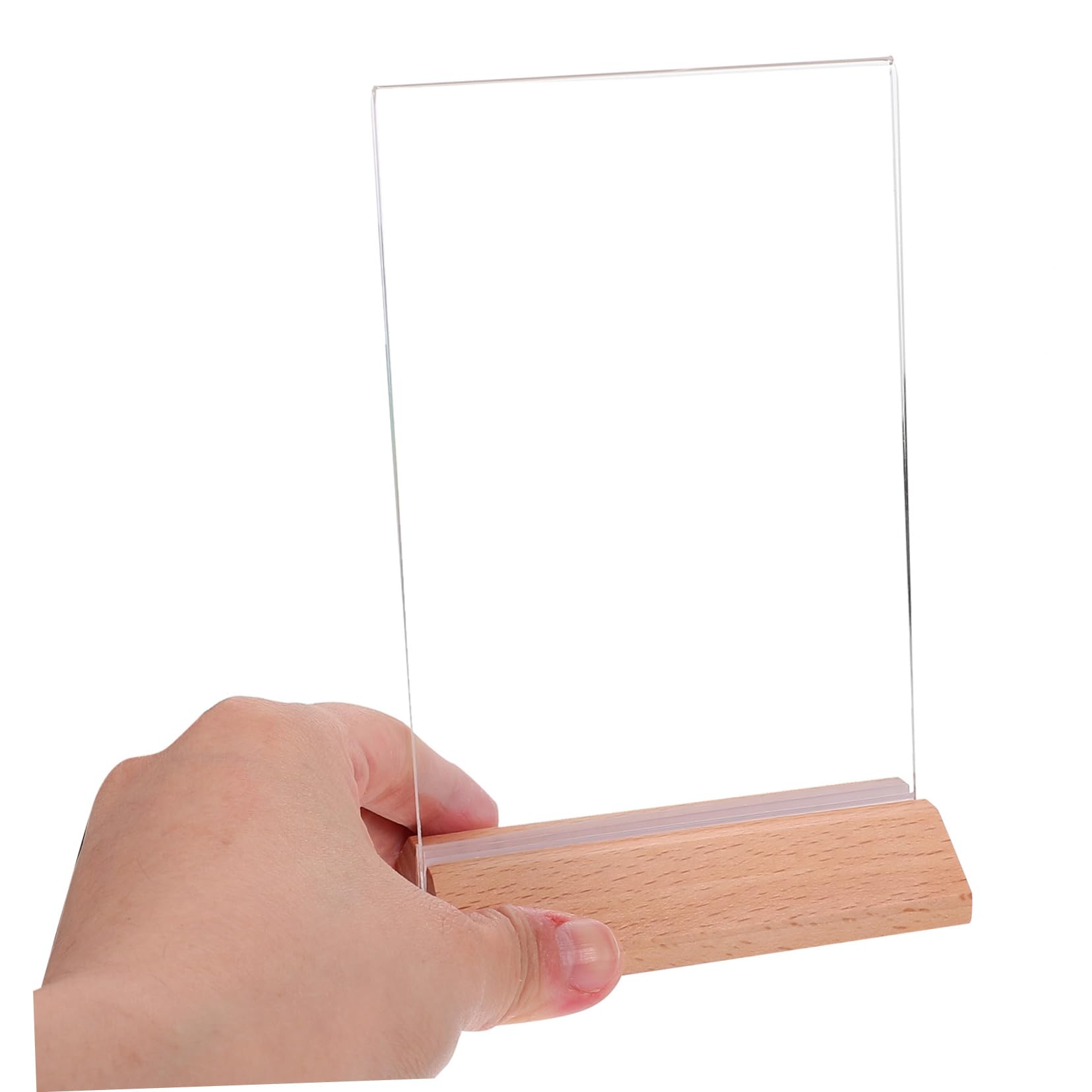 Amosfun 6pièces Présentoirs Acrylique Transparents Porte-étiquettes et Supports pour Affiches pour Menus et Prix Léger et Stable
