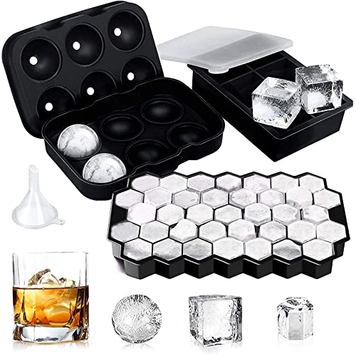 Lista de Moldes y bandejas para hielo los más recomendados. 42 Sendowtek 3 Piezas Molde de Silicona para Hielo en 3D Molde para Cubitos de Hielo Bandeja para Cubitos de Hielo sin BPA Moldes y Bandejas de Silicona para Hielo para Whisky,...