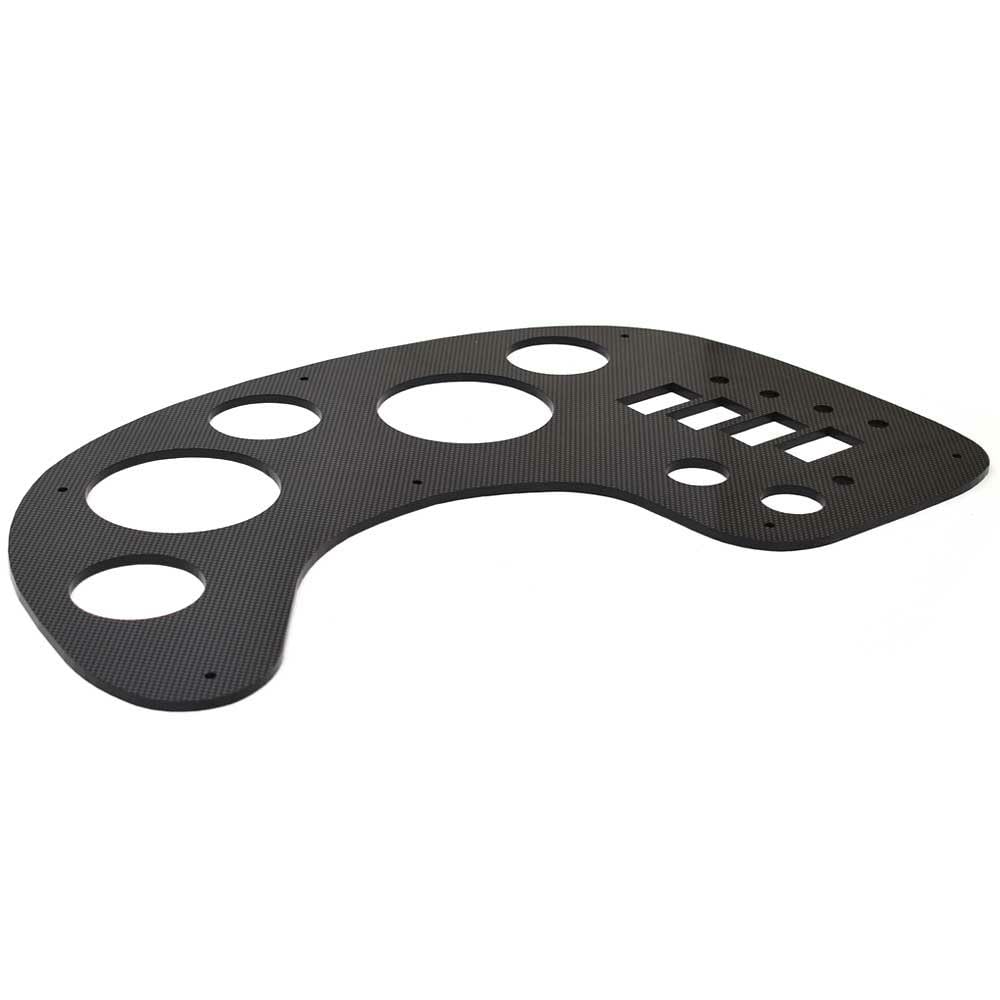 Excel Boat Blank Gauge Panel AD-513-004C | Faux Carbon Fiber