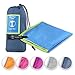Funny Tree® Toalla de Microfibra (Azul) 30x50cm sin Bolsa| Ultraligera de Secado rápido Que Ahorra Espacio, Viajar Deporte Yoga Fitness Playa