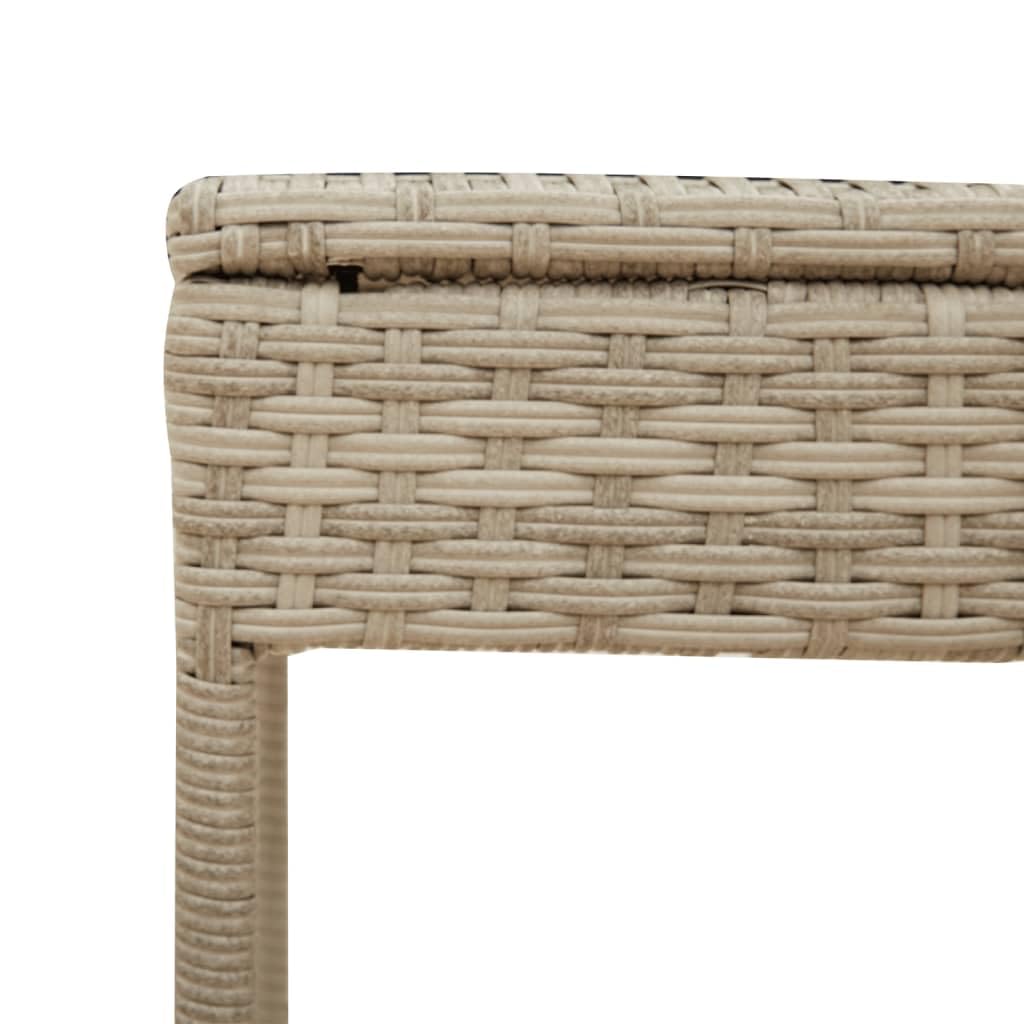 Homgoday Lettini Prendisole 2 pz con Baldacchino e Tavolino Polyrattan,Lettini Prendisole, Divano Letto Mobili, Lettino da Piscina, Lettino Prendisole da Giardino h