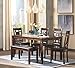 Signature Design by Ashley Bennox Dining Room Table and Chairs with Bench (Set of 6), Brown