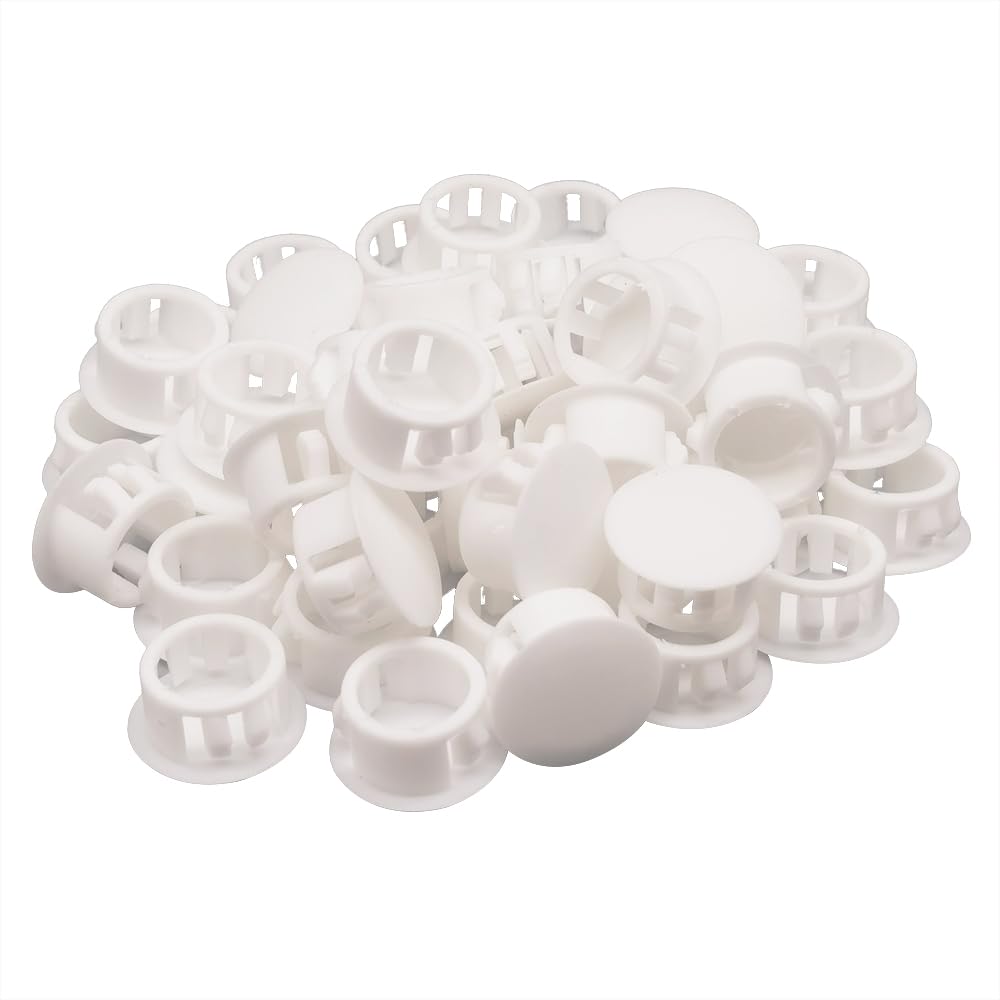 Bouchon en plastique clipsable pour trou d'armoire et dressing