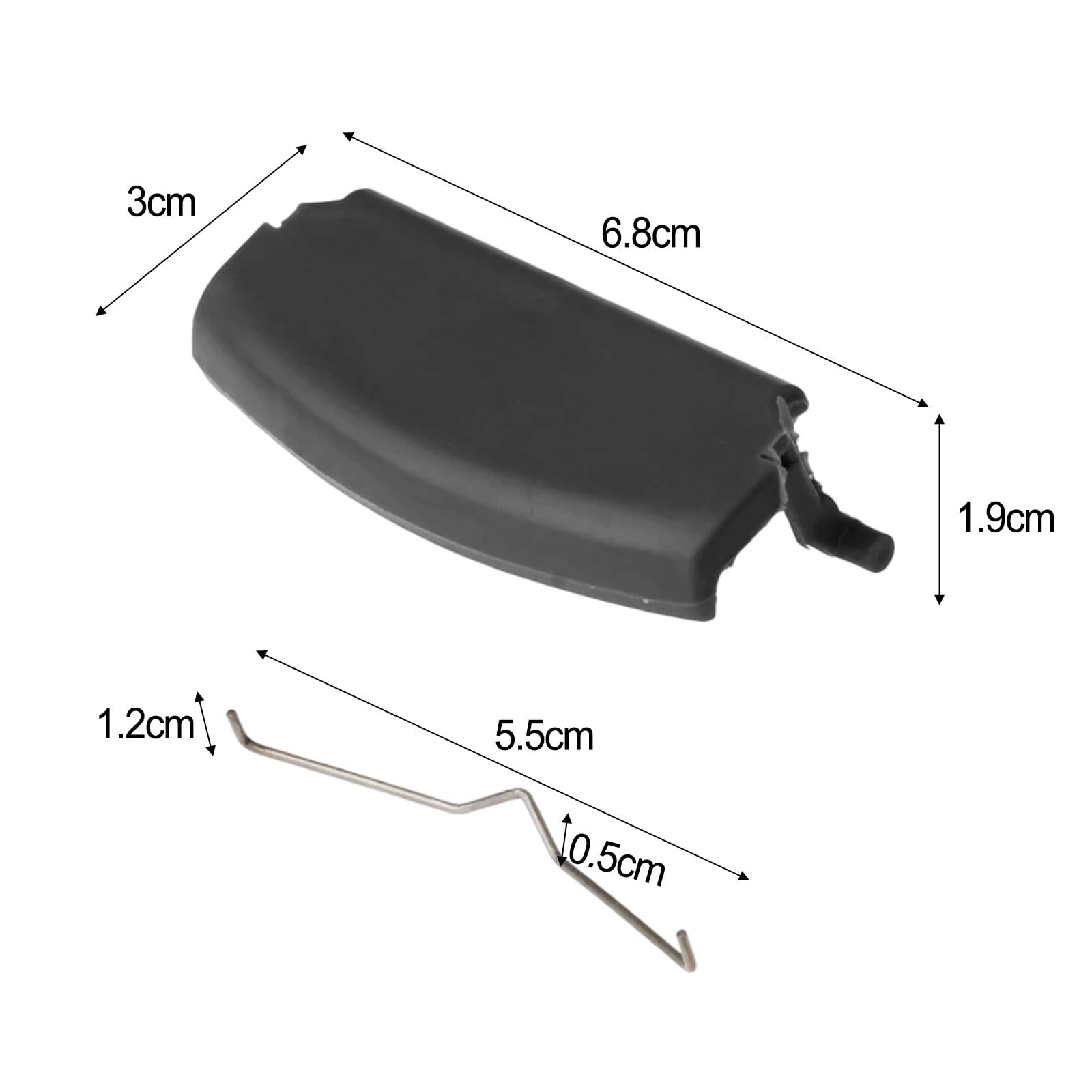 Audi A4 B6 B7 Accoudoir Couvercle de Console Clip ABS Noir Remplacement pour 2002-2008 Modèles OEM 8E0864245E