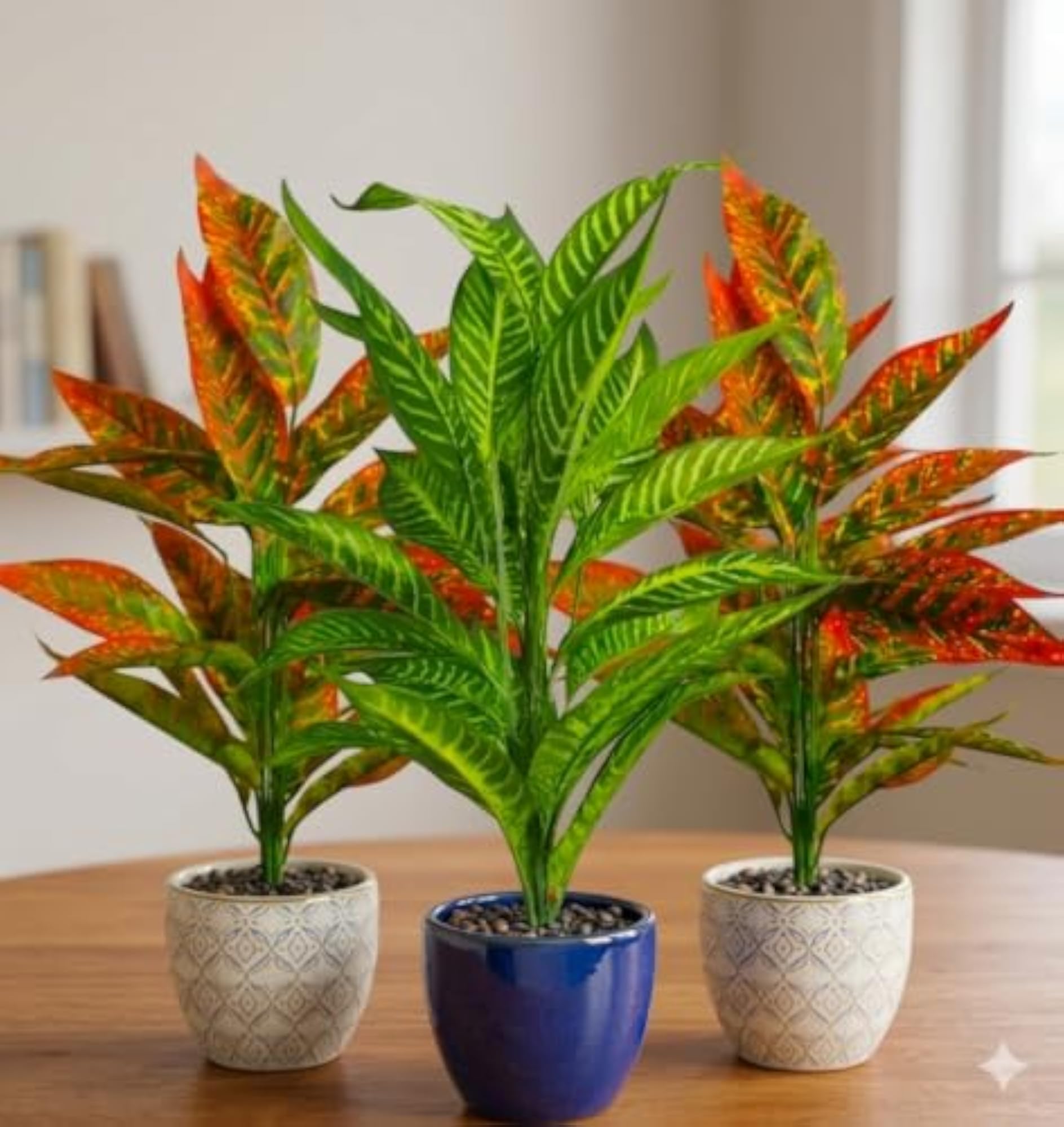 26 Leaves Artificial Plant Without Pot, Pack of 3