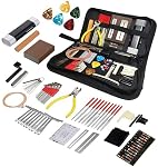 72 PCS Guitar Repair Tool Kit, Professional Guitar Repair Maintenance Kit Including Guitar Strings, Plectrums, Bridge, Guitar Code For Acoustic Electric Guitar Bass Ukulele