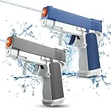 2 Pack Water Guns for Kids - Squirt Gun Water Blaster Soaker Water Pistol Toys for Toddlers Child Boys Girls, Ideal Summer Gifts for Swimming Pool Beach Party Outdoor Water Fighting Toy