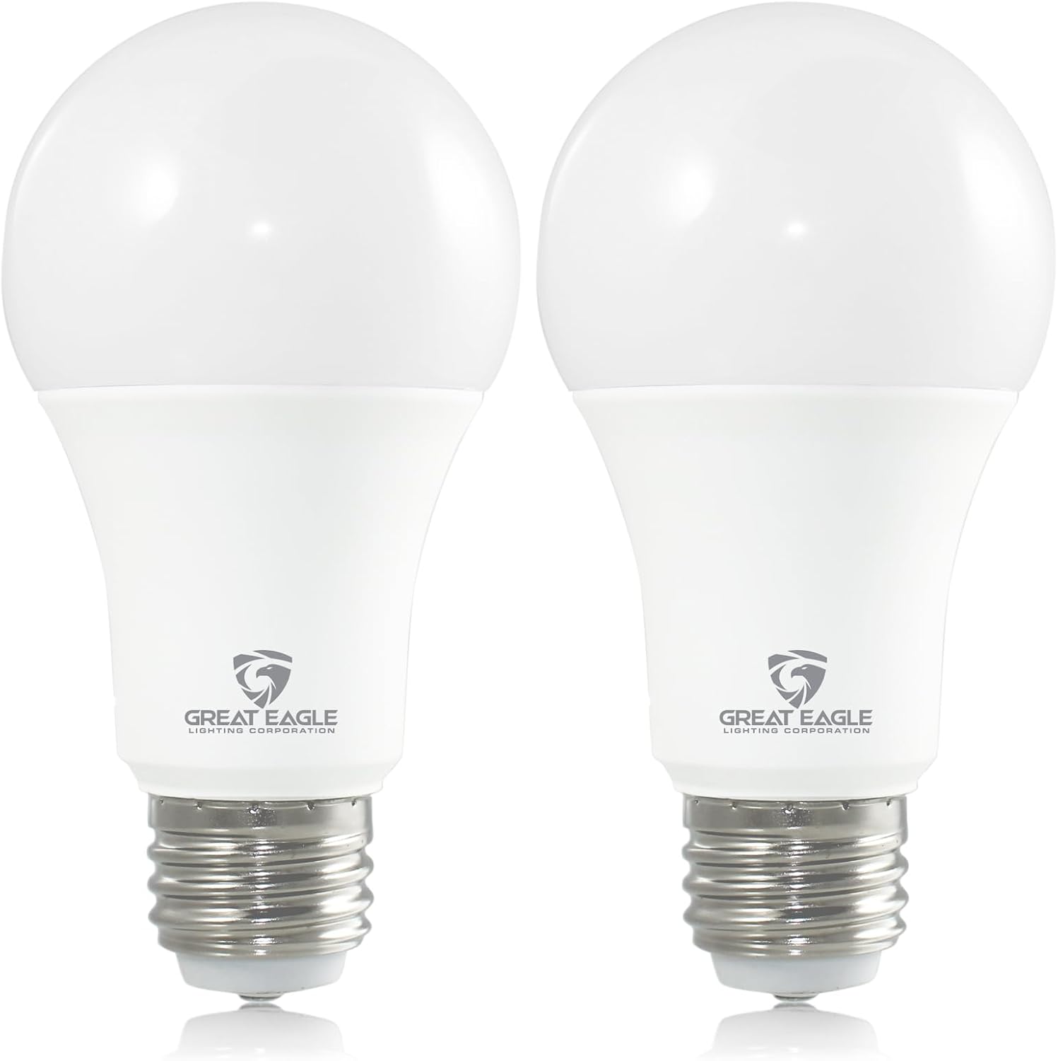 Great Eagle Lighting Corporation 40/60/100W Equivalent 3-Way A19 LED Light Bulb 3000K Soft White Color (2-Pack)