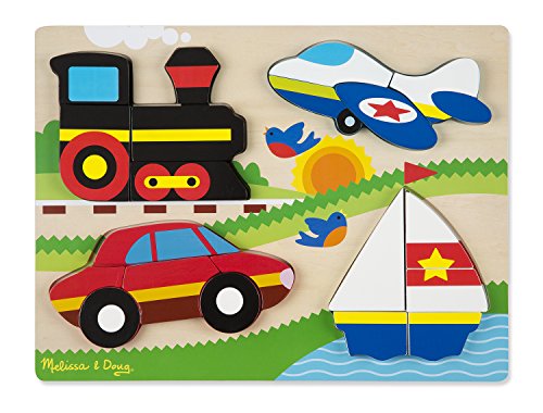 Preisvergleich Produktbild Melissa & Doug Holzpuzzle mit klobigen Teilen - Fahrzeuge (20 Teile)