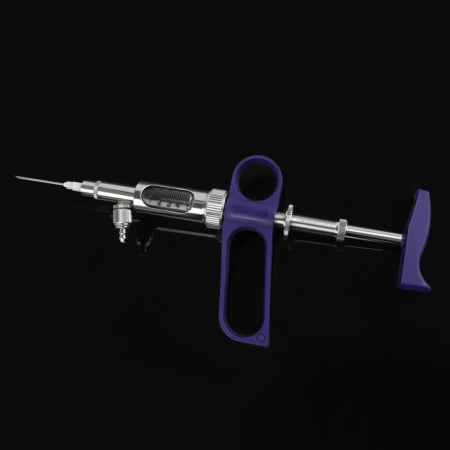 SWANSOFT Livestock Injection Syringe 5ml, Brass Animal Injector with Injection Needle, Continuous Dosage Syringe for Poultry, Hogs & Cattles : Patio, Lawn & Garden