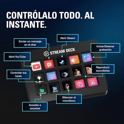 Controlador de flujo Elgato Stream Deck Scissor Keys para optimizar transmisiones 6